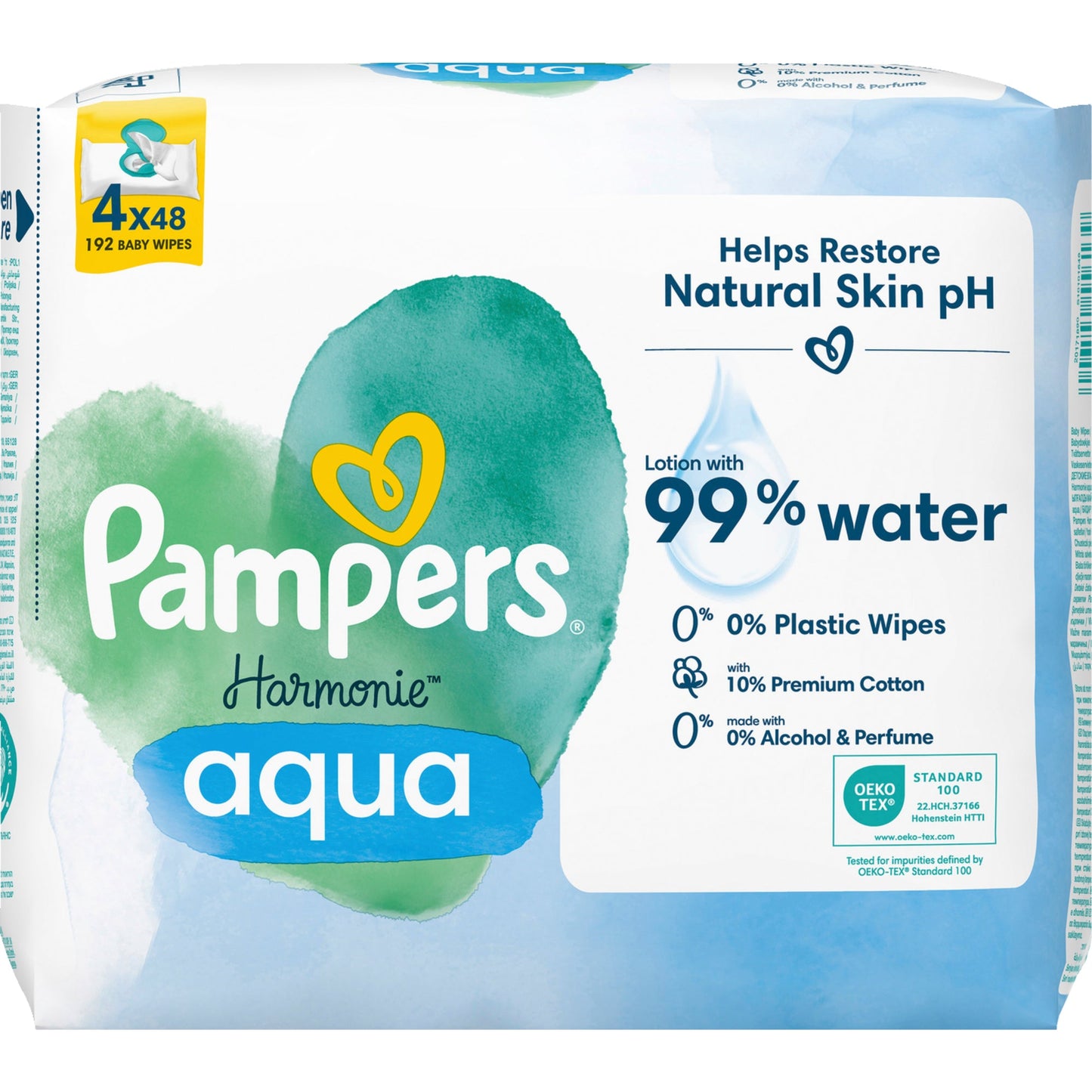 Pampers Feuchttücher HarmonieT Aqua 4 x 48 St./Pack.
