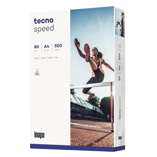 tecno Kopierpapier Speed DIN A4 80g/m² elementar chlorfrei gebleicht weiß 500 Bl./Pack.