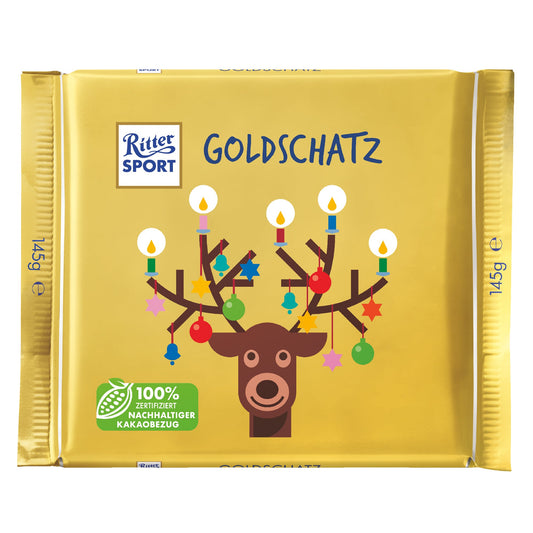Ritter Sport Schokolade Goldschatz Vollmilch 145g