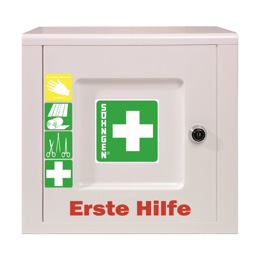 SÖHNGEN® Verbandschrank PICCOLO gefüllt DIN 13157 Kunststoff weiß