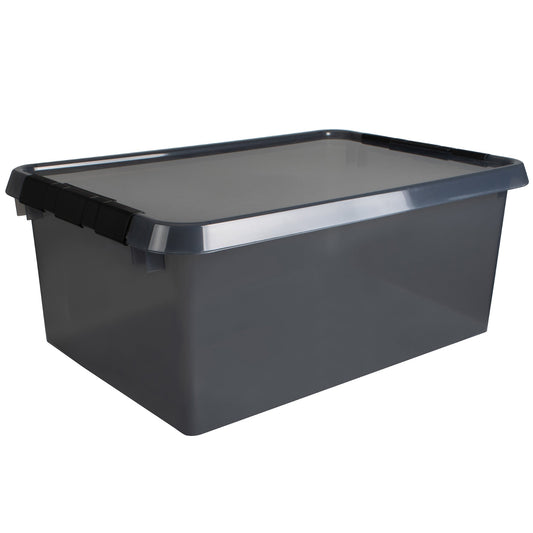 Sunware Aufbewahrungsbox the comfort-line 40 x 26 x 60 cm (B x H x T) 45l Kunststoff, 80 % recycelt grau transparent