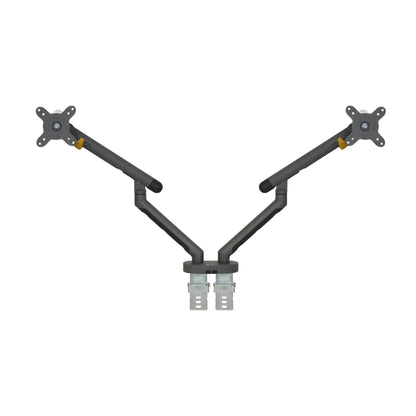 BakkerElkhuizen Monitorschwenkarm BE Flexible Dual 2 x 2-10kg Aluminium/Stahl/Kunststoff dunkelgrau/schwarz