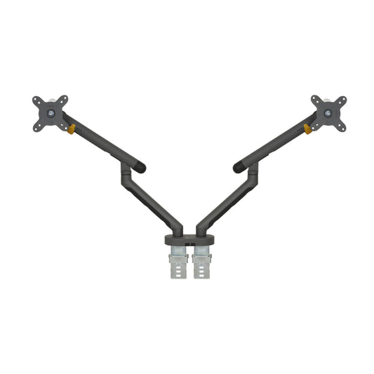 BakkerElkhuizen Monitorschwenkarm BE Flexible Dual 2 x 2-10kg Aluminium/Stahl/Kunststoff dunkelgrau/schwarz