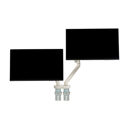 BakkerElkhuizen Monitorschwenkarm BE Flexible Dual 2 x 2-10kg Aluminium/Stahl/Kunststoff weiß/hellgrau