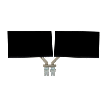 BakkerElkhuizen Monitorschwenkarm BE Flexible Dual 2 x 2-10kg Aluminium/Stahl/Kunststoff weiß/hellgrau