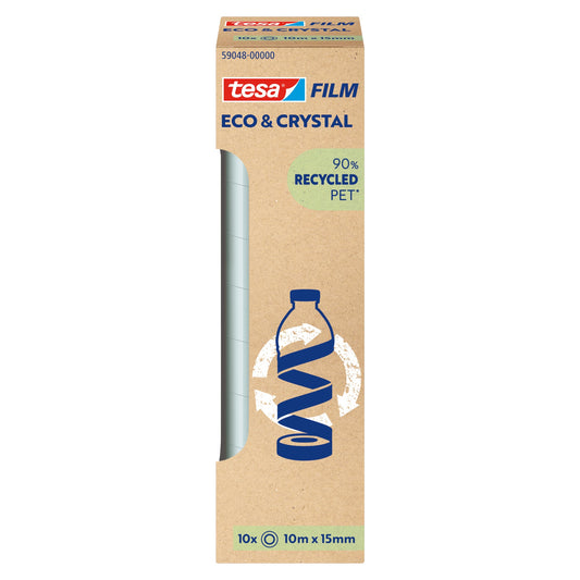 tesa® Klebefilm Eco & Crystal 15 mm x 10 m (B x L) einseitig klebend ohne Lösungsmittel Acrylat transparent 10 St./Pack.
