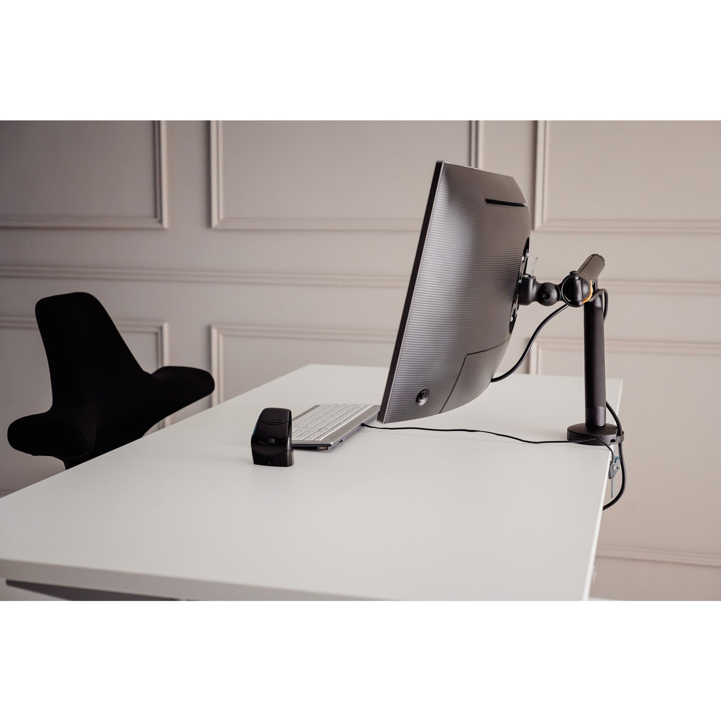 BakkerElkhuizen Monitorschwenkarm BE Flexible Single 2-10kg Aluminium/Stahl/Kunststoff schwarz