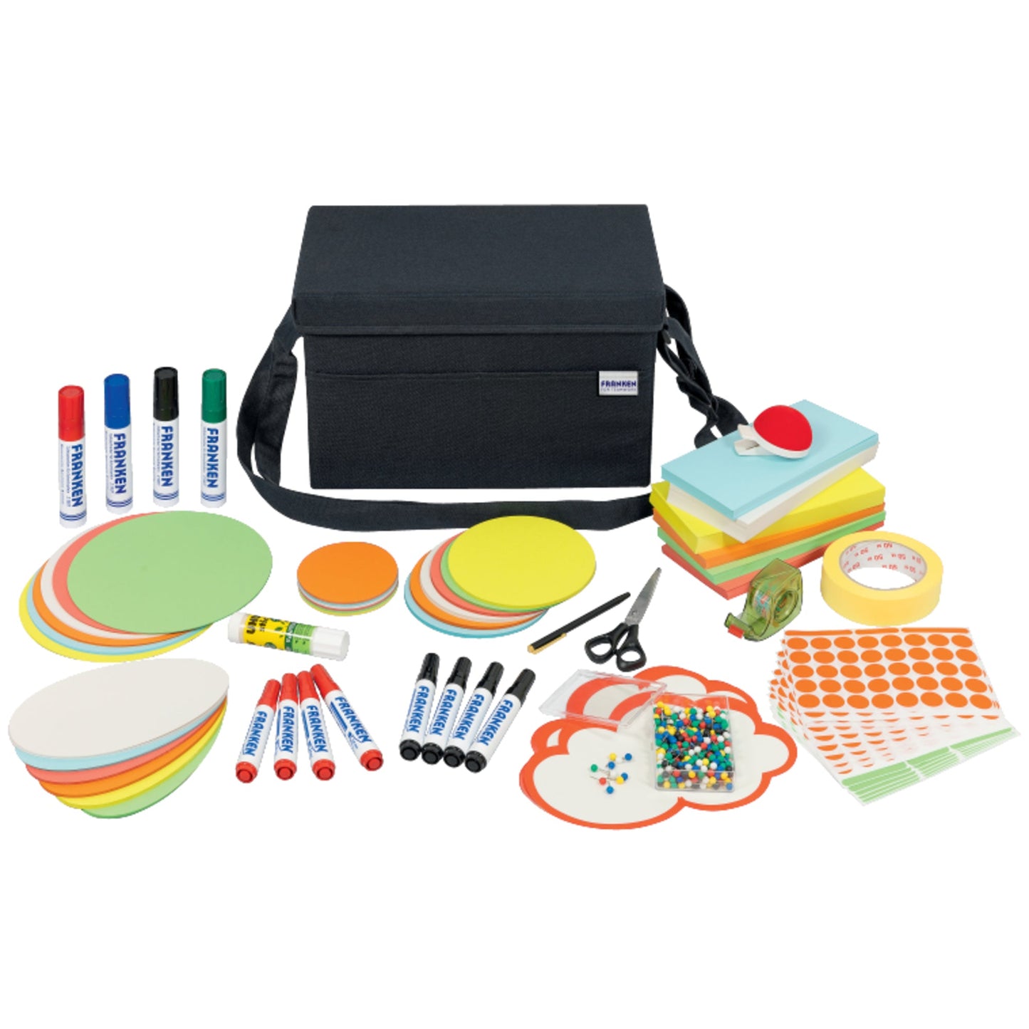 FRANKEN Moderationstasche 35,5 x 23 x 20 cm (B x H x T) 2.500 Teile Stoff, 56 % recycelt anthrazit