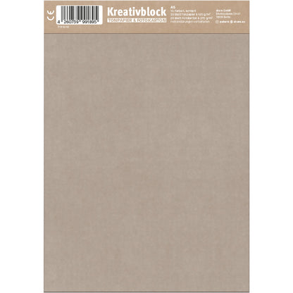 share Bastelblock DIN A5 20 Bl. Tonpapier (120g/m²), 20 Bl. Fotokarton (270g/m²) Je 4 x rot, blau, grün, gelb, orange, braun, türkis, dunkelblau, warmbeige, lavendel 40 Bl.