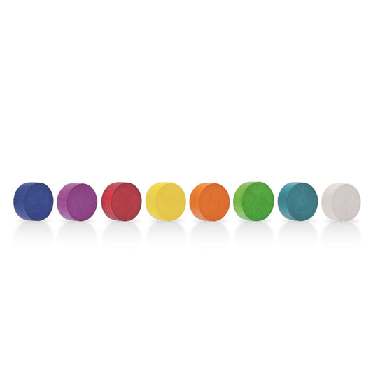 magnetoplan® Magnet Design Wood Series 30mm 4kg Birkenholz farbig sortiert 8 St./Pack.