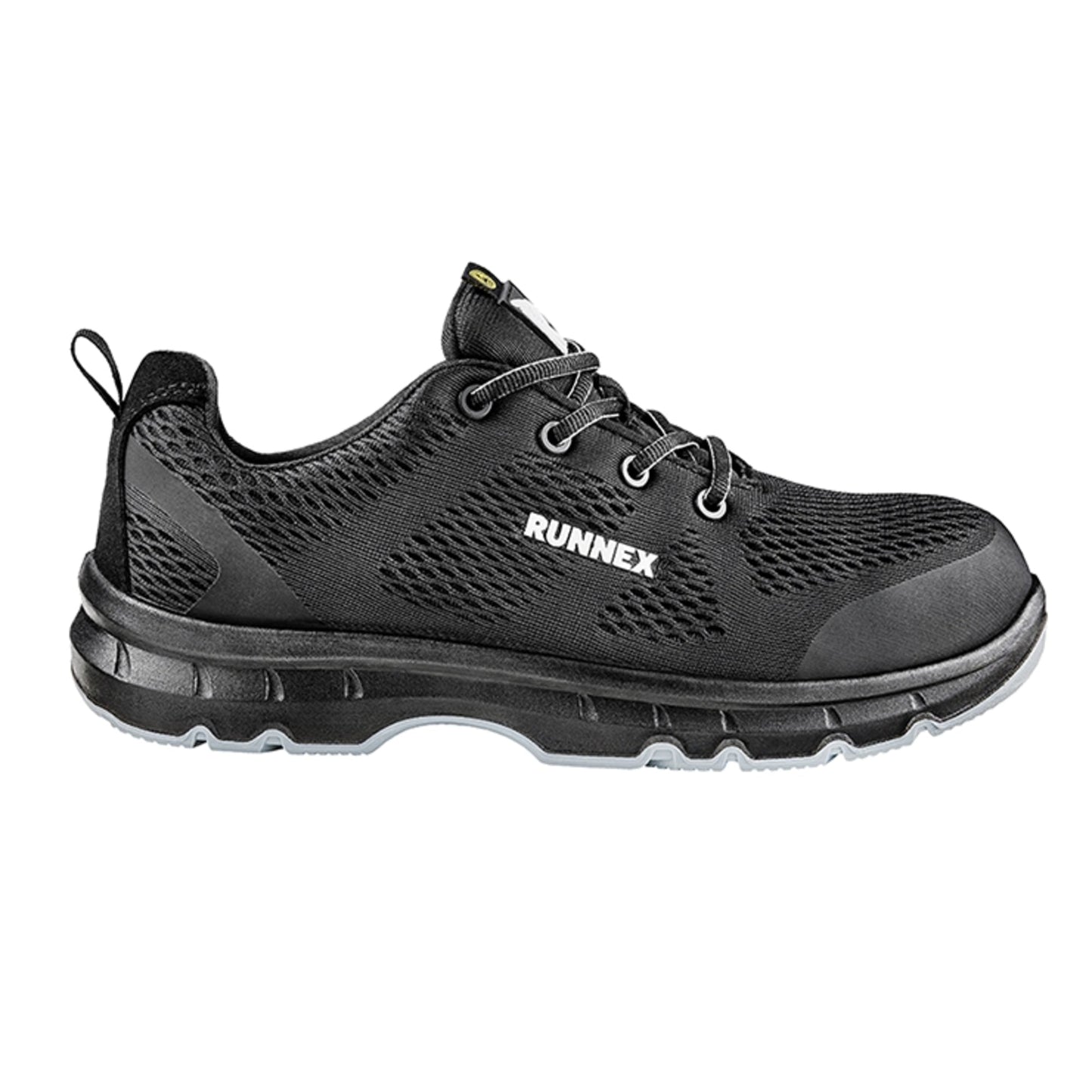 RUNNEX® Sicherheitsschuhe FlexStar 39 S1 Microfasermaterial/atmungsaktives Mesh/TPU-Besätze schwarz/grau