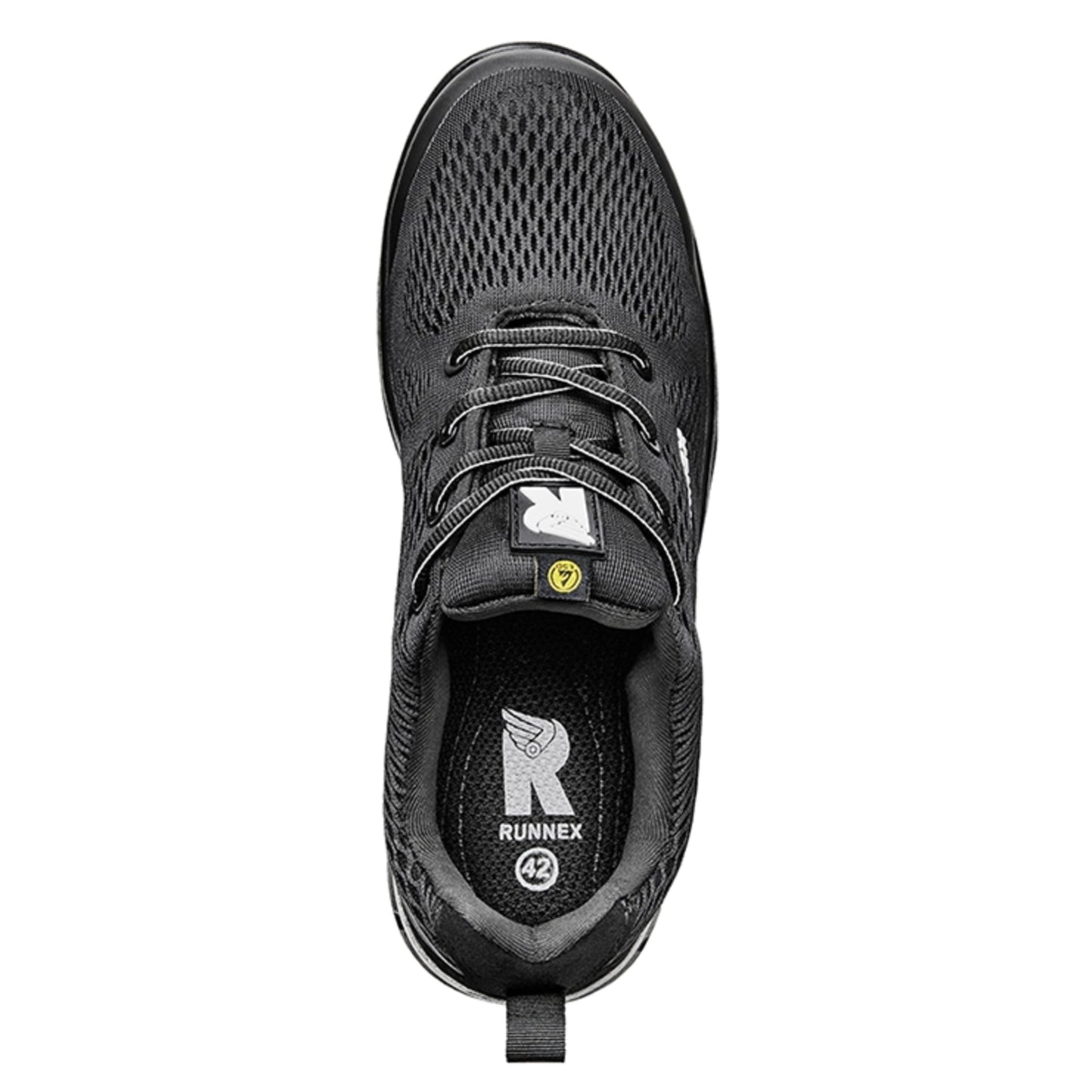 RUNNEX® Sicherheitsschuhe FlexStar 47 S1 Microfasermaterial/atmungsaktives Mesh/TPU-Besätze schwarz/grau