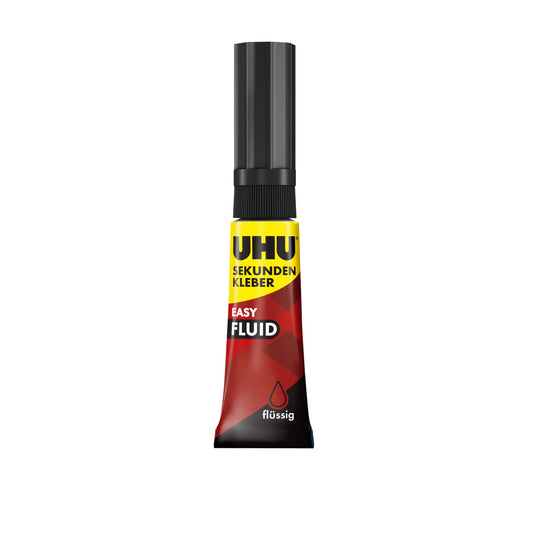 UHU® Sekundenkleber EASY FLUID Kunststoffe, Porzellan, Metall, Holz, Styropor 3g