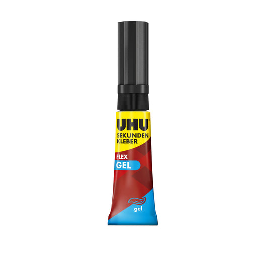 UHU® Sekundenkleber FLEX GEL Gummi, Leder, Keramik, Textilien, Weich-PVC 3g