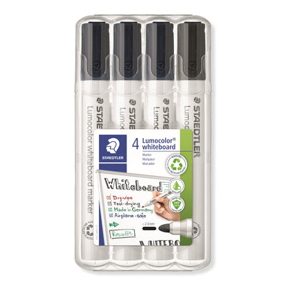 STAEDTLER® Whiteboardmarker Lumocolor® 351 2-5mm schwarz 4 St./Pack.