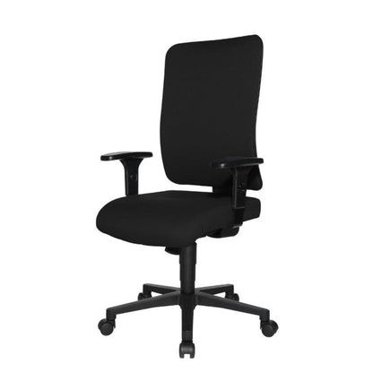 TOPSTAR Bürodrehstuhl Open X (P) 42-57cm Synchronmechanik Rolle hart gebremst (für Teppichboden) optionales Zubehör: Rolle weich gebremst (für Hartboden) 6991 Polyamid schwarz