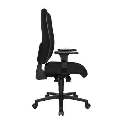 TOPSTAR Bürodrehstuhl Open X (P) 42-57cm Synchronmechanik Rolle hart gebremst (für Teppichboden) optionales Zubehör: Rolle weich gebremst (für Hartboden) 6991 Polyamid schwarz