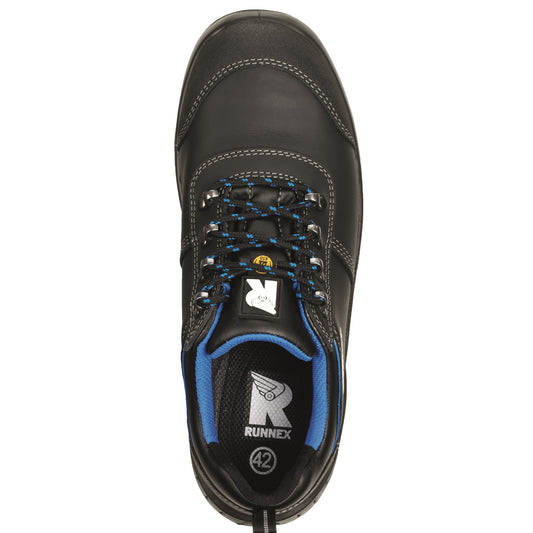 RUNNEX® Sicherheitsschuhe TeamStar 46 S2 hydrophobiertes Glattleder schwarz