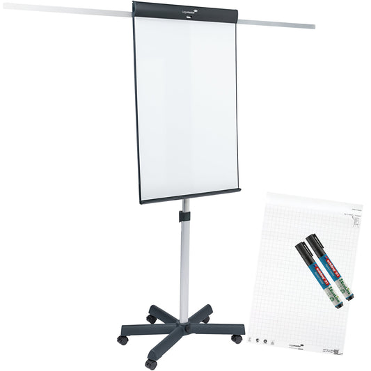 Legamaster Mobiles Flipchart SKETCH PRO star base mit Ablageschale Sternfuß mit 5 Rollen Stahl anthrazit