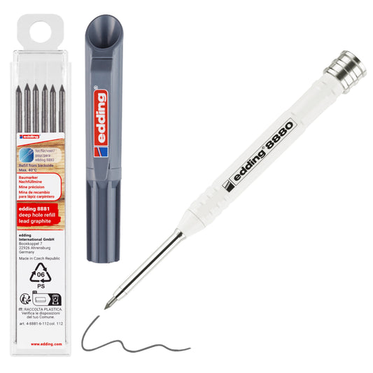 edding Tiefloch Baumarker e-8880 + 8881 1-3mm graphit Rundspitze