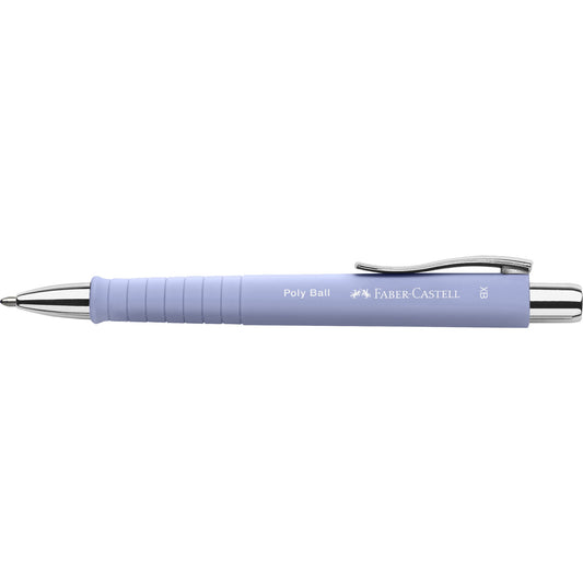 Faber-Castell Kugelschreiber Poly Ball 0,6mm XB blau Mine auswechselbar dokumentenecht Schaftfarbe: pale iris