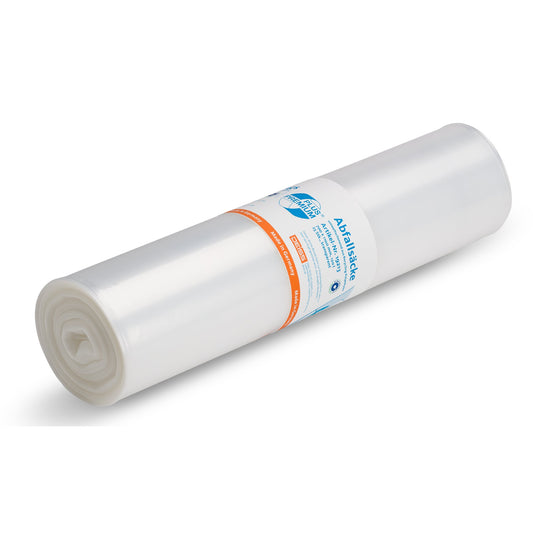 PREMIUM PLUS Müllsack 70 x 110 cm (B x H) 120l LDPE, 95 % recycelt transparent 25 St./Pack.