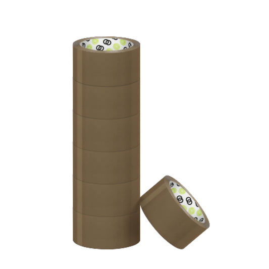 Soennecken Packband oeco 50 mm x 66 m (B x L) wasserbasiertes Acrylat braun 6 St./Pack.