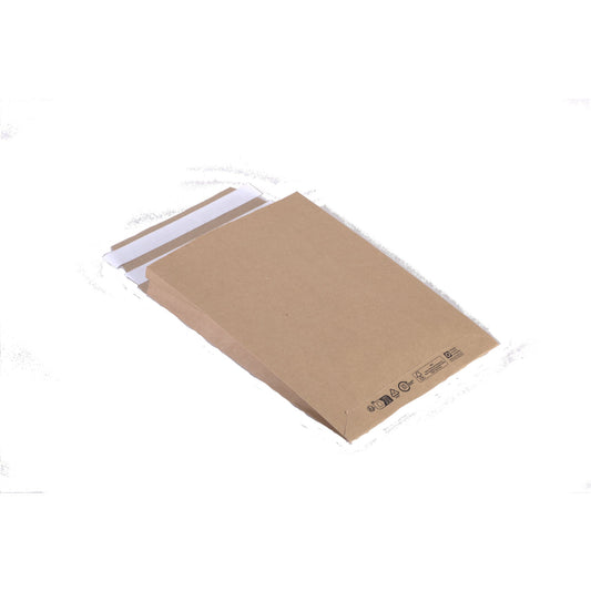 flexiPAK Faltentasche E-Commerce 190 x 300+100 mm (B x H) ohne Fenster 100g/m² mit Haftklebung Papier, 50 % recycelt braun 400 St./Pack.