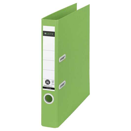 Leitz Ordner Recycle 50mm DIN A4 Rückenschild: geklebt mit Schlitzen Werkstoff: Karton, 100 % recycelt grün