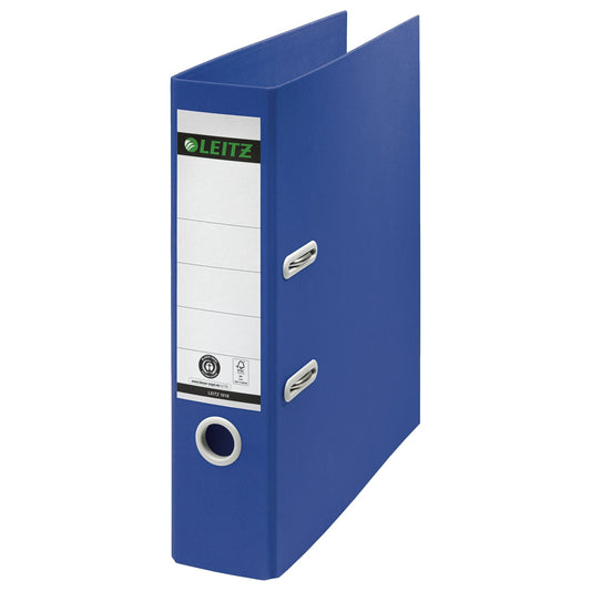 Leitz Ordner Recycle 80mm DIN A4 Rückenschild: geklebt mit Schlitzen Werkstoff: Karton, 100 % recycelt blau