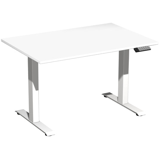 Geramöbel Schreibtisch Elevate Plus Maße: 1.200 x 630-1.280 x 800 mm (B x H x T) Dreischicht-Feinspan, melaminharzbeschichtet weiß