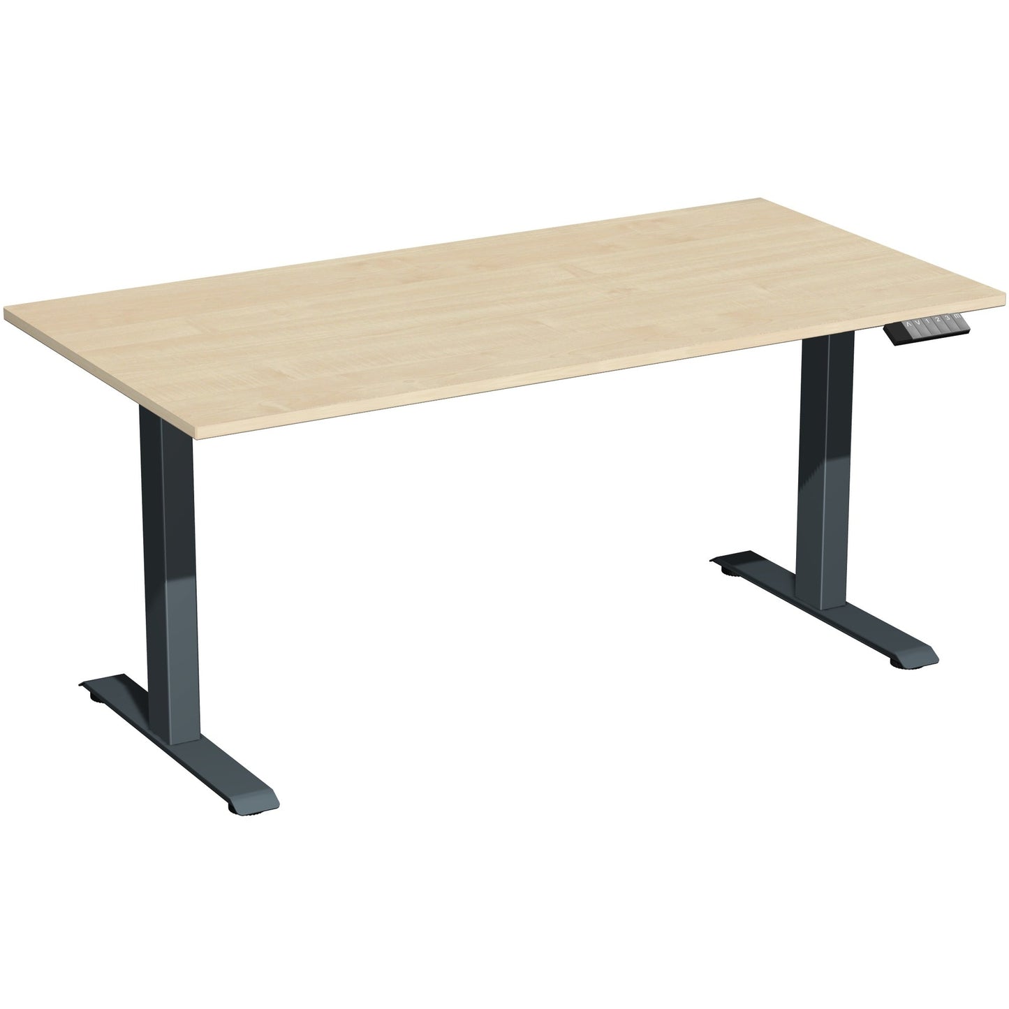 Geramöbel Schreibtisch Elevate Basic Maße: 1.600 x 730-1.230 x 800 mm (B x H x T) Dreischicht-Feinspan, melaminharzbeschichtet ahorn