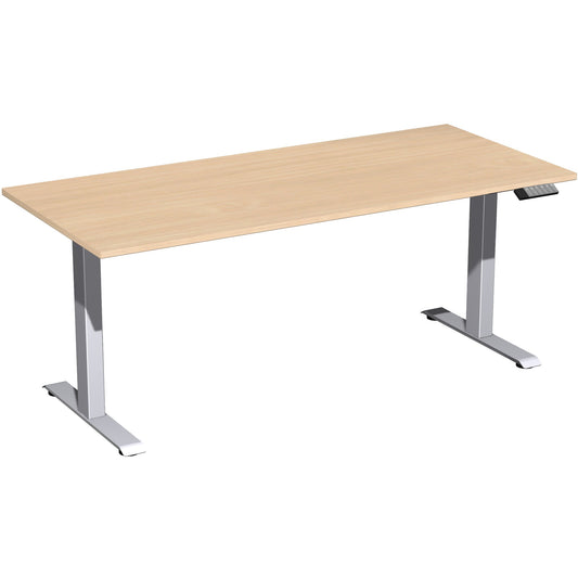 Geramöbel Schreibtisch Elevate Basic Maße: 1.800 x 730-1.230 x 800 mm (B x H x T) Dreischicht-Feinspan, melaminharzbeschichtet buche
