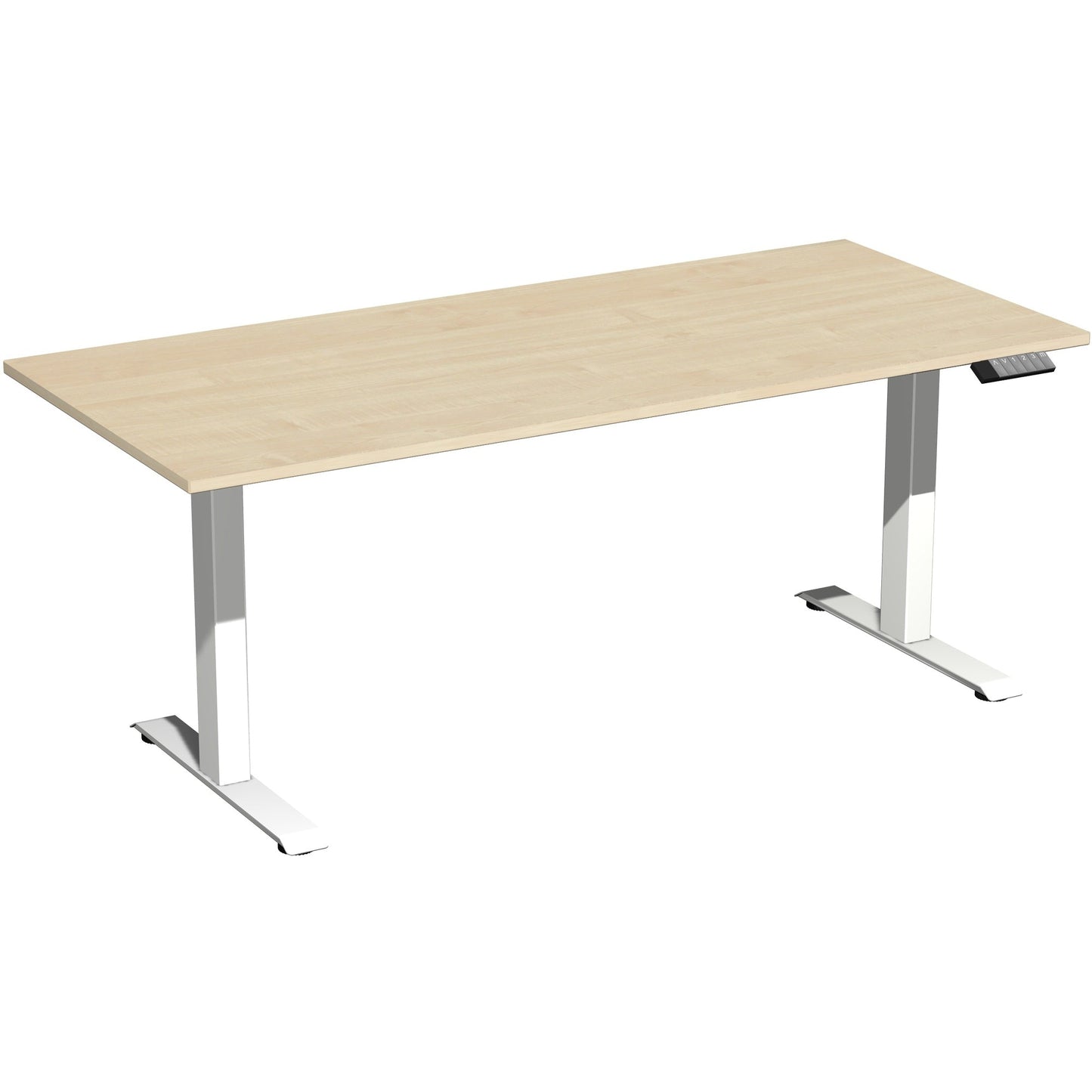 Geramöbel Schreibtisch Elevate Plus Maße: 1.800 x 630-1.280 x 800 mm (B x H x T) Dreischicht-Feinspan, melaminharzbeschichtet ahorn