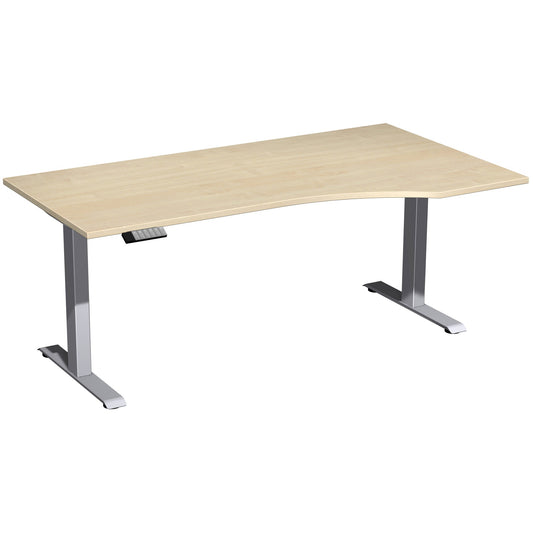 Geramöbel Schreibtisch Elevate Plus Maße: 1.800 x 630-1.280 x 1.000 mm (B x H x T) Dreischicht-Feinspan, melaminharzbeschichtet ahorn