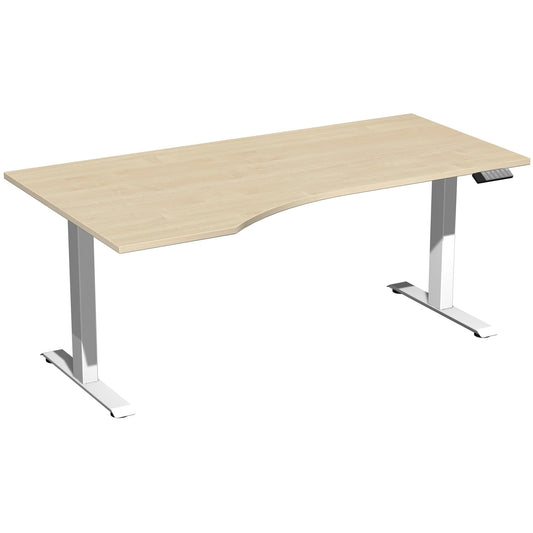 Geramöbel Schreibtisch Elevate Plus Maße: 1.800 x 630-1.280 x 1.000 mm (B x H x T) Dreischicht-Feinspan, melaminharzbeschichtet ahorn