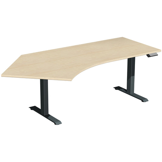 Geramöbel Schreibtisch Elevate Basic Maße: 2.166 x 730-1.230 x 1.130 mm (B x H x T) Dreischicht-Feinspan, melaminharzbeschichtet ahorn