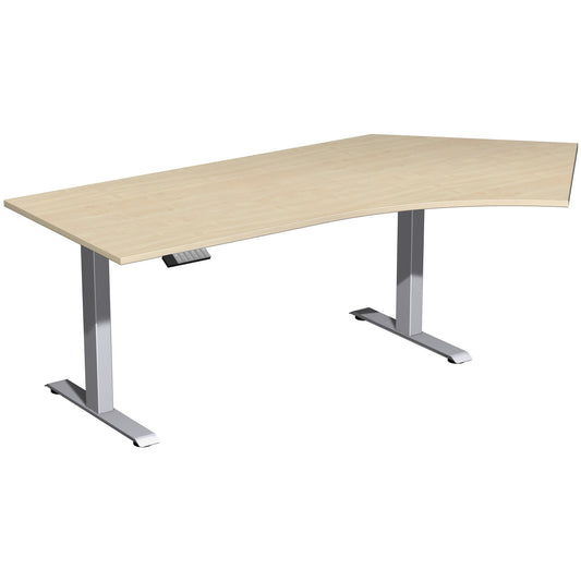Geramöbel Schreibtisch Elevate Basic Maße: 2.166 x 730-1.230 x 1.130 mm (B x H x T) Dreischicht-Feinspan, melaminharzbeschichtet ahorn