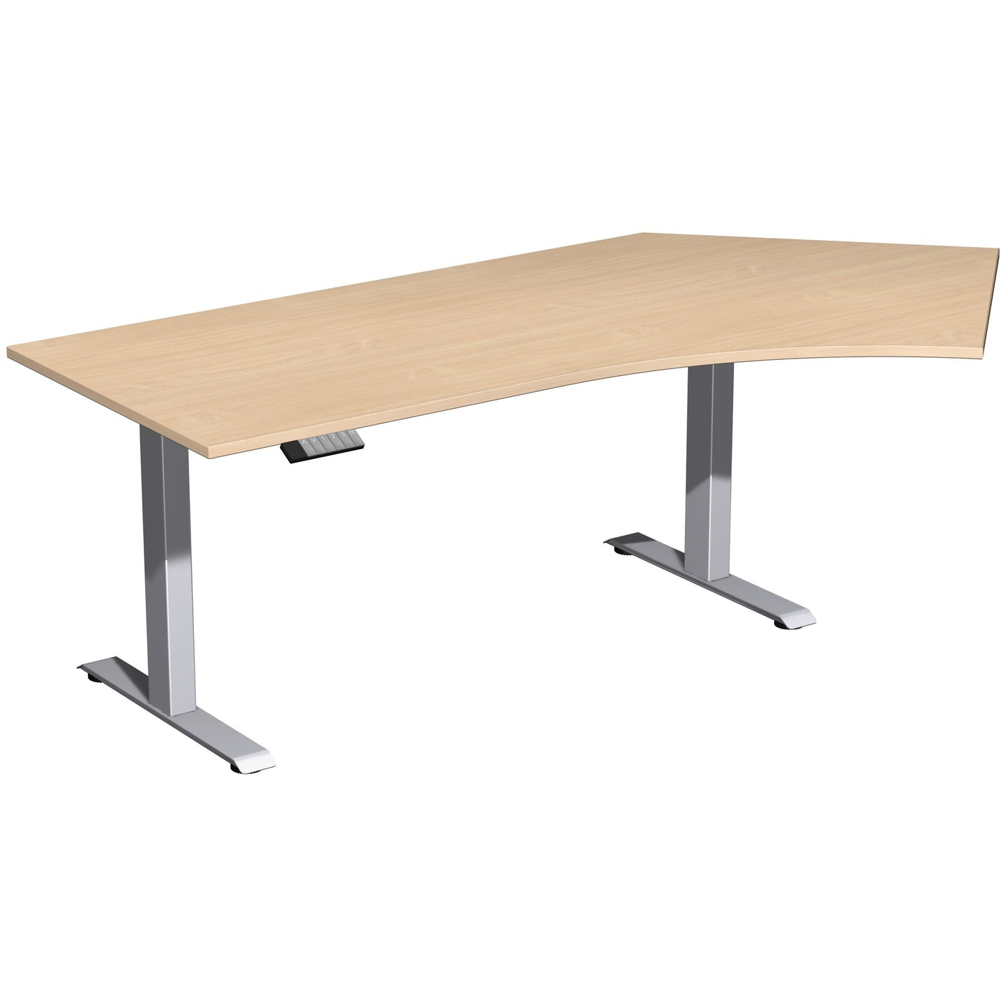 Geramöbel Schreibtisch Elevate Plus Maße: 2.166 x 630-1.280 x 1.130 mm (B x H x T) Dreischicht-Feinspan, melaminharzbeschichtet buche