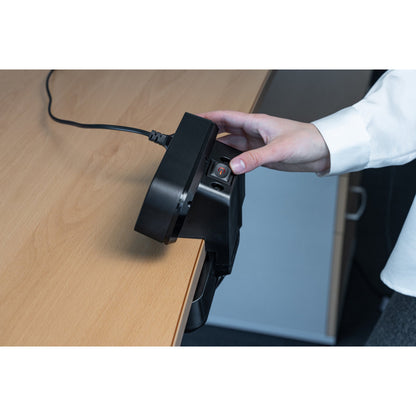 brennenstuhl® Tischsteckdosenleiste estilo Duplex 9 Steckdosen 2m 2 USB Ports schwarz/silber