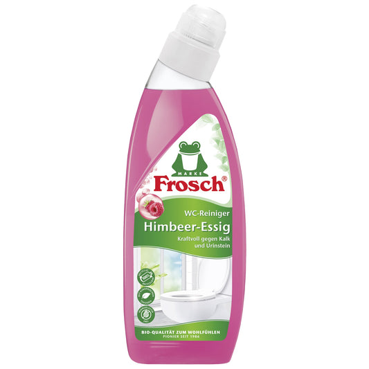 Frosch WC-Reiniger Himbeer-Essig biologisch abbaubar frei von Mikroplastik pH-Wert: 2,3 Flasche Kunststoff recycelbar 0,75l