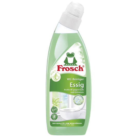 Frosch WC-Reiniger Essig biologisch abbaubar frei von Mikroplastik pH-Wert: 2,7 Flasche Kunststoff recycelbar 0,75l