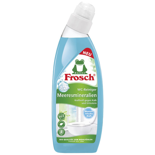 Frosch WC-Reiniger Meeresmineralien biologisch abbaubar frei von Mikroplastik pH-Wert: 2,3 Flasche Kunststoff recycelbar 0,75l