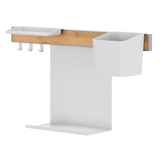 tesa® Küchenorganizer Kombi Set S 60 x 34 x 15 cm (B x H x T) Reling (6 x 60 x 2 cm), Kräutertopf (13,5 x 13,5 x 14 cm), 3 Haken (5 x 1,5 x 2 cm), große Ablage (28,5 x 19,5 x 14 cm), kleine Ablage (2 x 19,5 x 10 cm), Wasserwaage