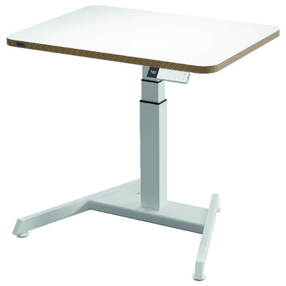 Leitz Schreibtisch Ergo Maße: 600 x 650-1.300 x 800 mm (B x H x T) Spanplatte weiß