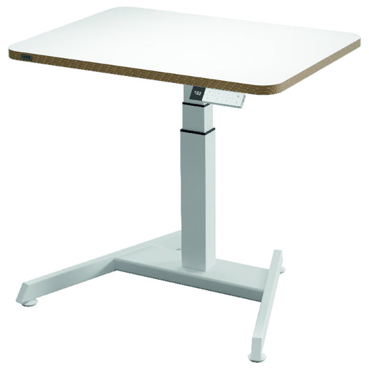 Leitz Schreibtisch Ergo Maße: 600 x 650-1.300 x 800 mm (B x H x T) Spanplatte weiß
