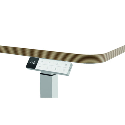 Leitz Schreibtisch Ergo Maße: 600 x 650-1.300 x 800 mm (B x H x T) Spanplatte weiß