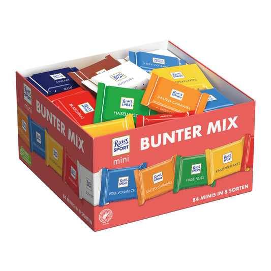 Ritter Sport Schokolade Bunte Vielfalt mini 84 St./Pack.