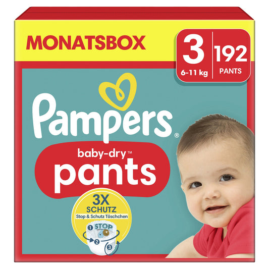 Pampers Windeln Baby Dry Pants 3 (6-11 kg) 192 St./Pack.