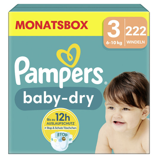 Pampers Windeln Baby Dry 3 (6-10 kg) 222 St./Pack.